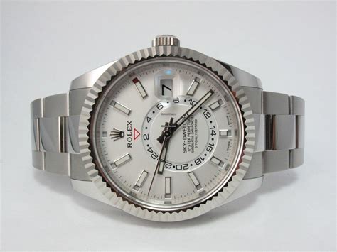 rolex sky dweller stainless white dial|rolex sky dweller chrono24.